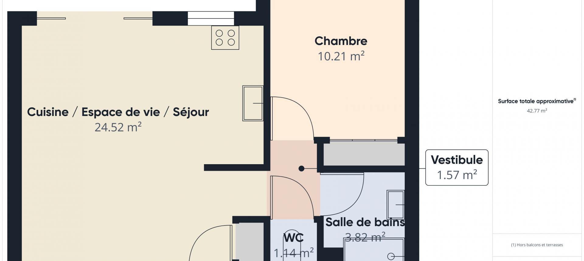 Vente appartement F2 à Ajaccio - Parc Billelo