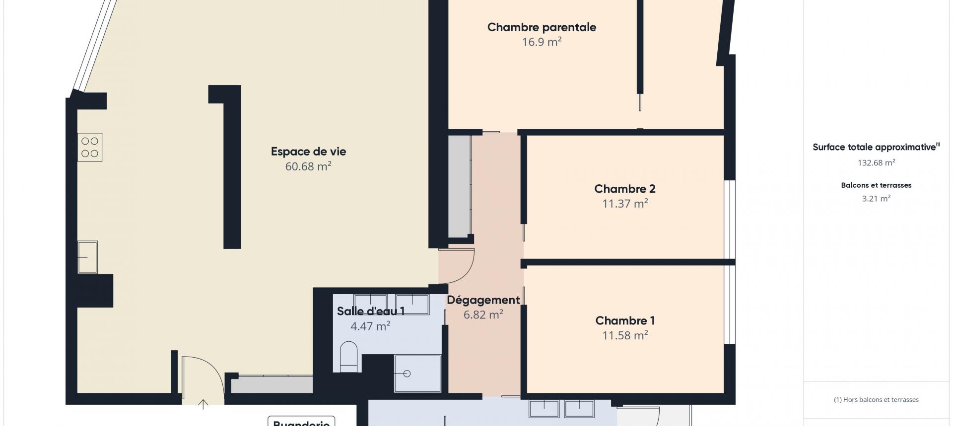 Appartement F4 à vendre à Ajaccio - Pietralba